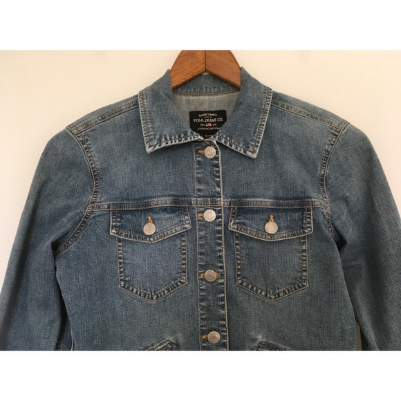 VTG Ralph Lauren Polo Jeans Co. Blue Jean Jacket Womens Sz S Cowboy Rodeo Y2K - Picture 4 of 16